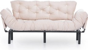 Τριθέσιος Καναπές Κρεβάτι Κρέμ NITTA 70x185x85