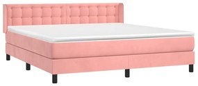 ΚΡΕΒΑΤΙ BOXSPRING ΜΕ ΣΤΡΩΜΑ ΡΟΖ 180X200 ΕΚ. ΒΕΛΟΥΔΙΝΟ 3131218