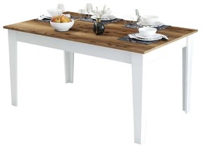 Τραπέζι Με Αποθηκευτικό Χώρο HM9507.07 145x88x75cm White-Walnut Μελαμίνη