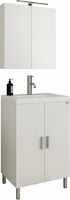 Drop Roma 50x39 White Gloss - Πάγκος με Νιπτήρα &amp; Κρυφοντουλαπο