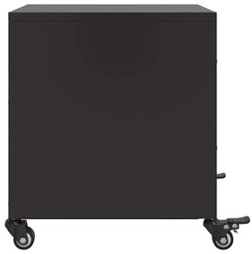 vidaXL Κομοδίνα 2 τεμ. Μαύρο 36x39x43,5 εκ. από Χάλυβα
