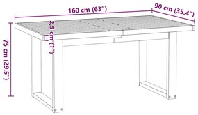 ΤΡΑΠΕΖΑΡΙΑ NOAIN ΜΕ ΠΟΔΙΑ ΣΧΗΜΑΤΟΣ U 160X90X75 CM 4100044