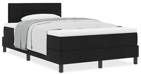 vidaXL Κρεβάτι box spring με στρώμα Μαύρο 120 x 200 cm ύφασμα