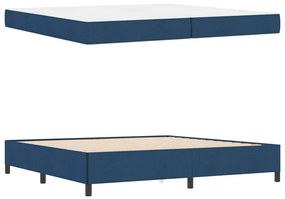 vidaXL Κρεβάτι με ελατήρια Μπλε και Μαύρο 200 x 200 cm
