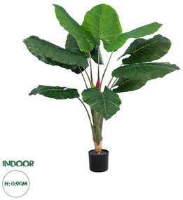 20216 GloboStar® Artificial Garden TARO 20216 Τεχνητό Διακοσμητικό Φυτό Κολοκασία Υ140cm