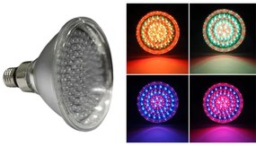 Adeleq LED Λάμπα Σκληράς Υάλου PAR38 E27 120LED 8.5W 42VAC 70o RGB 14-381261