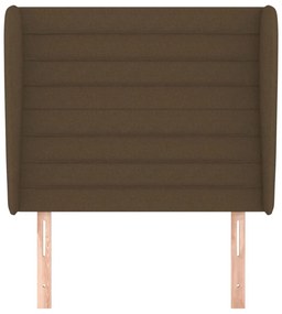Κεφαλάρι με Πτερύγια Σκούρο Καφέ 83x23x118/128 εκ. Υφασμάτινο 3118073
