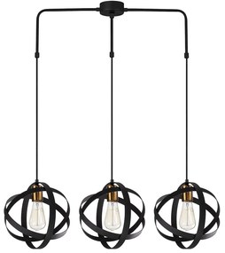 Φωτιστικό Οροφής Gezegen 892OPV1610 89x25x100cm 3xE27 40W Black-Gold Opviq