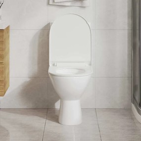 vidaXL Κάλυμμα Λεκάνης με Soft Close &amp; Quick Release Λευκό