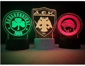 Φωτιζόμενο 3D Led Plexiglass με Σήματα Ομάδων