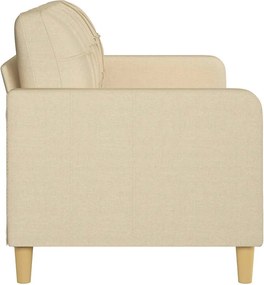 vidaXL Καναπές Τριθέσιος Κρεμ 180 εκ. Υφασμάτινος