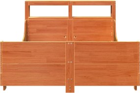 vidaXL Σκελετός Κρεβ. Χωρίς Στρώμα Καφέ Κεριού 120x200 εκ Μασίφ Πεύκο