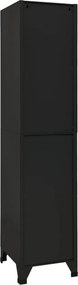 vidaXL Φοριαμός Μαύρος 38 x 45 x 180 εκ. Ατσάλινος