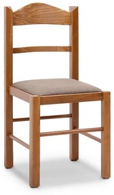 Καρέκλα τραπεζαρίας Virginia Megapap από μασίφ ξύλο οξιάς χρώμα καρυδί 42,5x42,5x88εκ. - 0228346