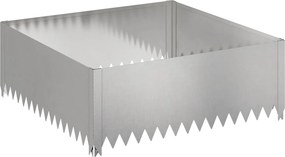 vidaXL Περίγραμμα γκαζόν 100 x 100 x 35 cm Ατσάλι Ασημί