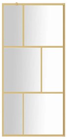 vidaXL Διαχωριστικό Ντουζιέρας Χρυσό 80 x 195 εκ. Διαφανές Γυαλί ESG