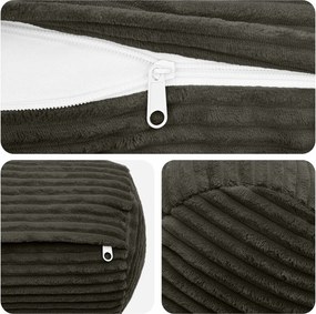 vidaXL Κάλυμμα Μαξιλαριού 6 pcs HEERLEN Ανθρακί Ø 15 x 40 εκ