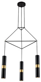 Φωτιστικό Οροφής Τρίφωτο Aca Da Vinci HM853P56BK Black