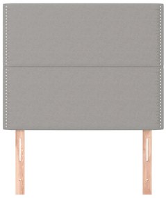 vidaXL Κεφαλάρι Ανοιχτό Γκρι 100x5x118/128 εκ. Ύφασμα