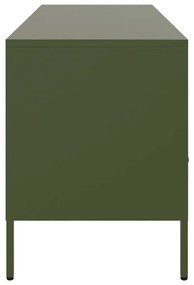 vidaXL Έπιπλο Τηλεόρασης Πράσινο Λαδί 100,5x39x50,5 εκ. από Ατσάλι