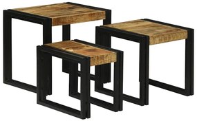 vidaXL Τραπέζι Σαλονιού με Στηρίγματα 3 pcs