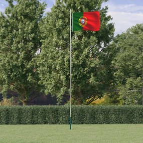vidaXL Σημαία Πορτογαλίας και Ιστός 6,23 μ. από Αλουμίνιο