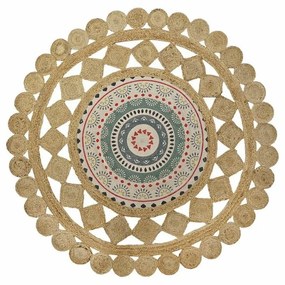 Χαλί DKD Home Decor Καφέ Πολύχρωμο (150 x 150 x 0,75 cm)