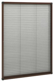 vidaXL Σήτα Παραθύρου Πλισέ Καφέ 80 x 120 εκ. από Αλουμίνιο