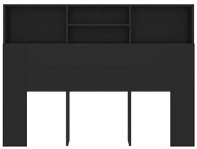 Κεφαλάρι Με Αποθηκευτικό Χώρο Μαύρο 140 x 19 x 103,5 εκ. - Μαύρο