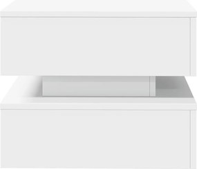 vidaXL Τραπεζάκι Σαλονιού με LED Λευκό 50 x 50 x 40 εκ.