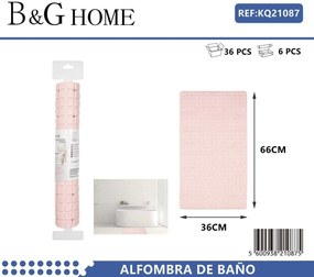 Αντιολισθητικό πατάκι μπάνιου - M0826 - 36x66cm - Light Pink - 21087