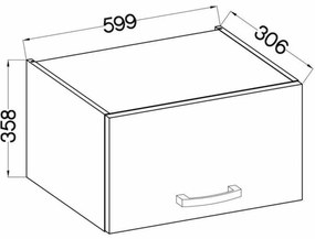 Ντουλάπι κουζίνας Γκρι 60 x 31,6 x 36 cm