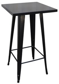 Τραπέζι Bar RELIX Μέταλλο Μαύρο Antique 60x60x101cm