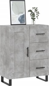 vidaXL Ντουλάπι Γκρι Σκυροδέματος 69,5x34x90 εκ. Επεξεργασμένο Ξύλο
