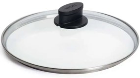 Καπάκι Μαγειρικών Σκευών S24ELM 24cm Clear-Black Woll Glass