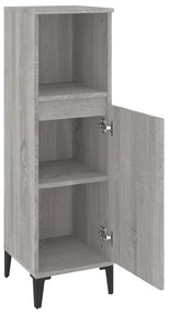 vidaXL Ντουλάπι Μπάνιου Γκρι Sonoma 30x30x100 εκ. Επεξεργασμένο Ξύλο