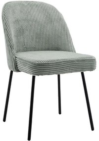 Καρέκλα Votsalo 03-1045 50x60x82cm Green-Grey Metal, Fabric