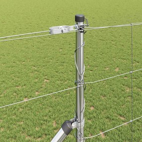 vidaXL Συρματόπλεγμα με ακίδες 50 x 1,4 μ Ασημί Δίχτυ