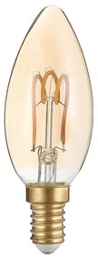 LED E14 CANDLE AMBER 3W 2700K 230V AC 300° 200LM RA80 ACA DECO3SWWAM