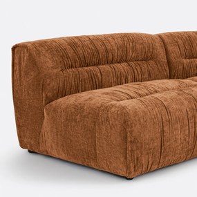 Τριθέσιος αρθρωτός καναπές από flame chenille, SWEETY