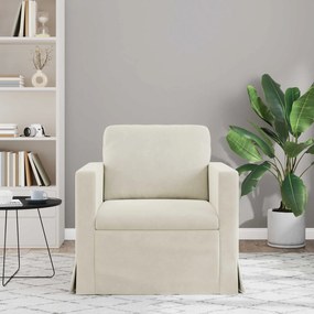 vidaXL Καναπές Κρεμ 78 x 78 x 80 εκ. Βελούδο