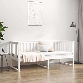 VidaXL Καναπές Κρεβάτι Χωρίς Στρώμα Λευκό 80x200 εκ. Μασίφ Ξύλο Πεύκου