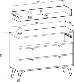Μπουφές Ernest-Menta - 106.00Χ38.00Χ80.00cm