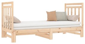 vidaXL Καναπές Κρεβάτι Συρόμενος 2x(90x190) εκ. Μασίφ Ξύλο Πεύκου