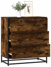 vidaXL Sideboard Καπνιστή βελανιδιά Κατασκευασμένο ξύλο και μέταλλο