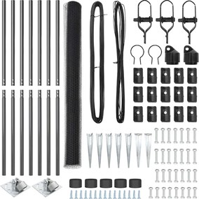 vidaXL Στύλος Περιφράξεων Γκρι 10 x 1,5 μ (13 χιλ. πλέγμα)