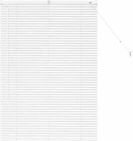 vidaXL Βενετσιάνικες Ρόδες Λευκό 130 x 85 εκ Αλουμίνιο