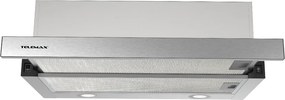 Απορροφητήρας κουζίνας συρόμενος 60cm Telemax TH0460 Inox με ροή 350m³/h