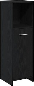 vidaXL Ντουλάπι Μπάνιου Μαύρο Δρυς 30x30x95 εκ. από Τεχνητό Ξύλο