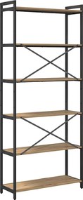 vidaXL Ράφι Βιβλίων 80 x 30 x 189,5 εκ Επεξεργασμένο Ξύλο Artisan Oak